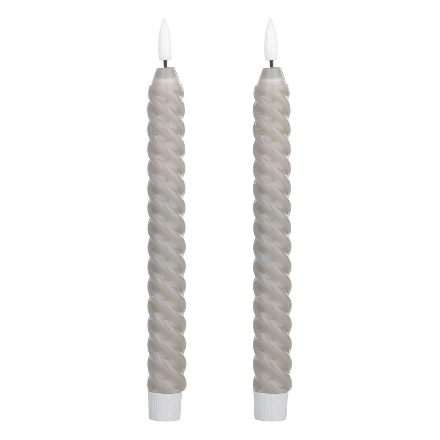 Eglo - SADA 2x LED Svíčka LED/1xAAA 25 cm šedá