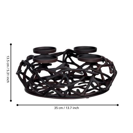 Eglo 422731 - Svícen OROQUIETA 13,5x35 cm hnědá