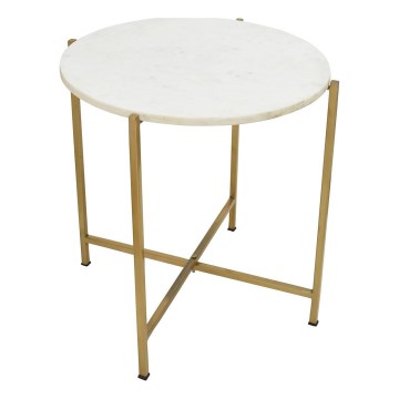 Eglo 424002 - Odkládací stolek TOWADA 46 cm mramor/zlatá