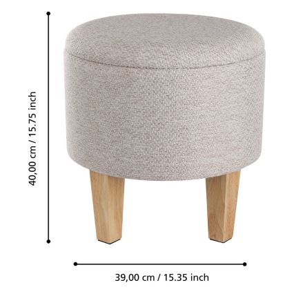 Eglo 424032 - Taburet MASHIKE 40x39 cm béžová