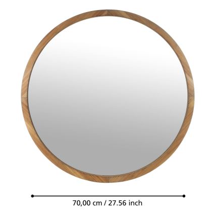 Eglo - Nástěnné zrcadlo pr. 70 cm hnědá