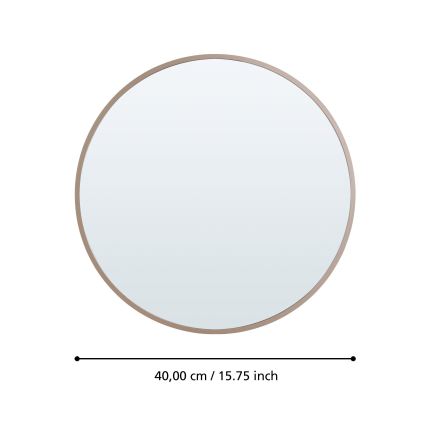 Eglo 425058 - Nástěnné zrcadlo BANI pr. 40 cm béžová