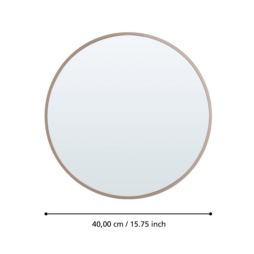 Eglo 425058 - Nástěnné zrcadlo BANI pr. 40 cm béžová