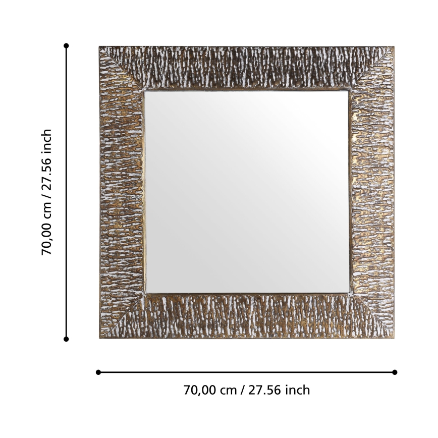 Eglo 425075 - Nástěnné zrcadlo TOAMASINA 70x70 cm bronzová