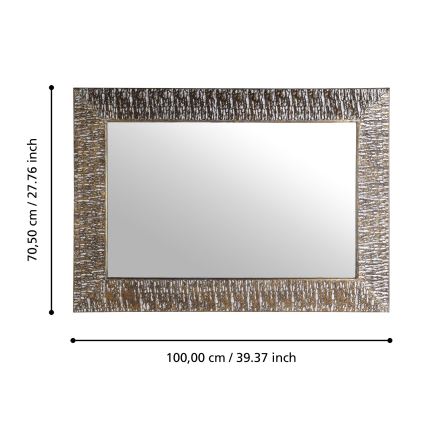 Eglo 425076 - Nástěnné zrcadlo TOAMASINA 100x70,5 cm bronzová