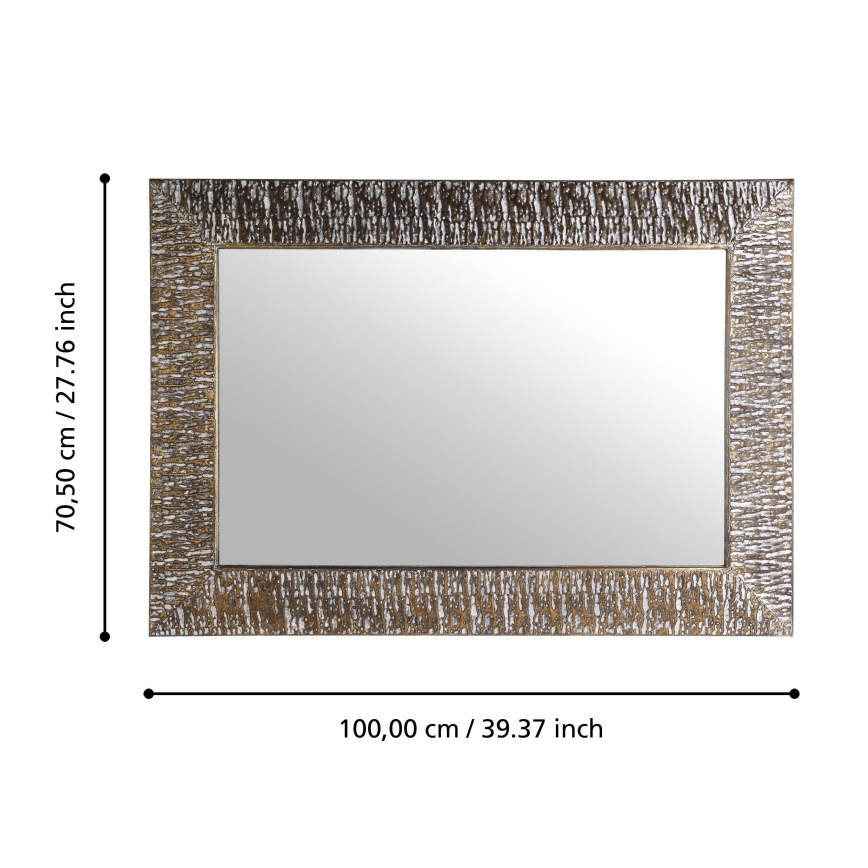 Eglo 425076 - Nástěnné zrcadlo TOAMASINA 100x70,5 cm bronzová