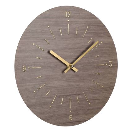 Eglo - Nástěnné hodiny 1xAA pr. 30 cm hnědá