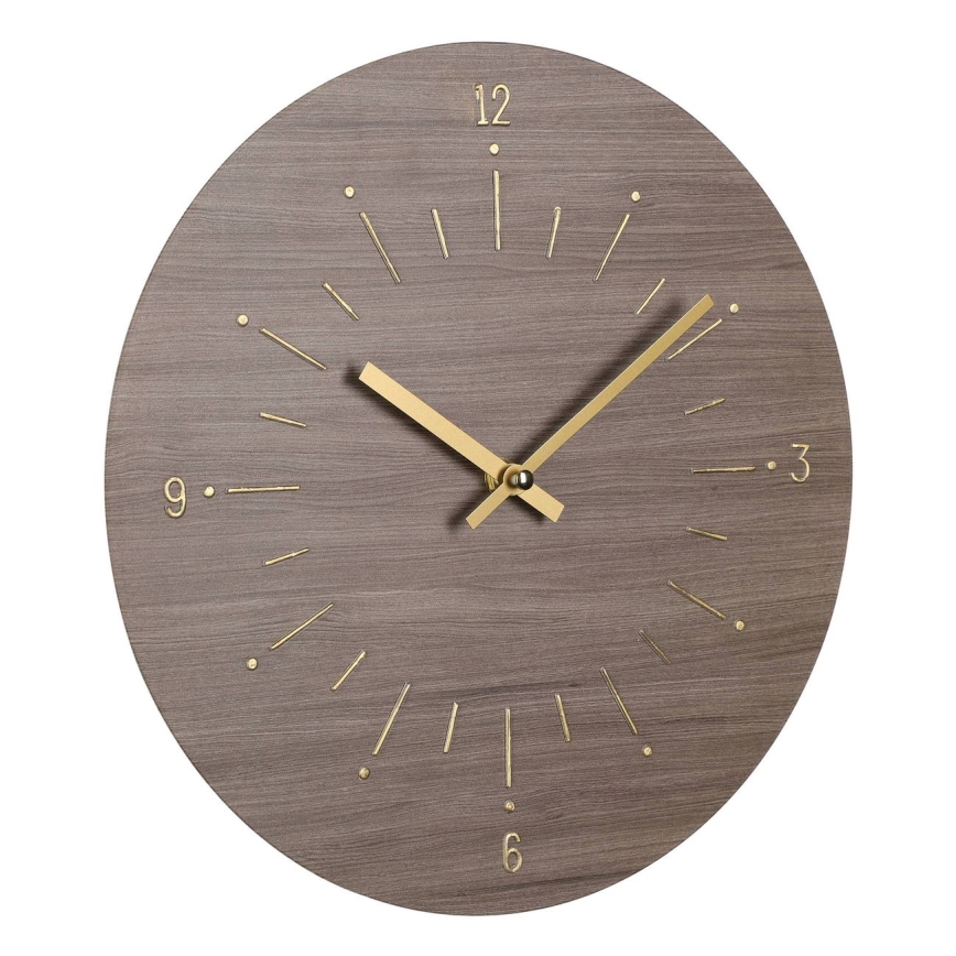 Eglo - Nástěnné hodiny 1xAA pr. 30 cm hnědá