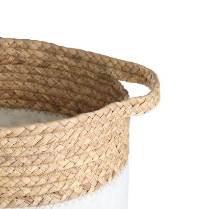 Eglo 426584 - SADA 2x Dekorační koš NANAE 30x31 cm bílá/béžová
