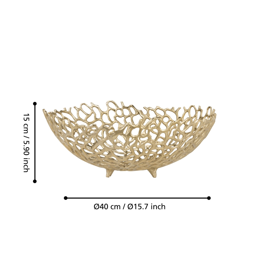 Eglo 427496 - Dekorační mísa KIMITSU pr. 40 cm zlatá