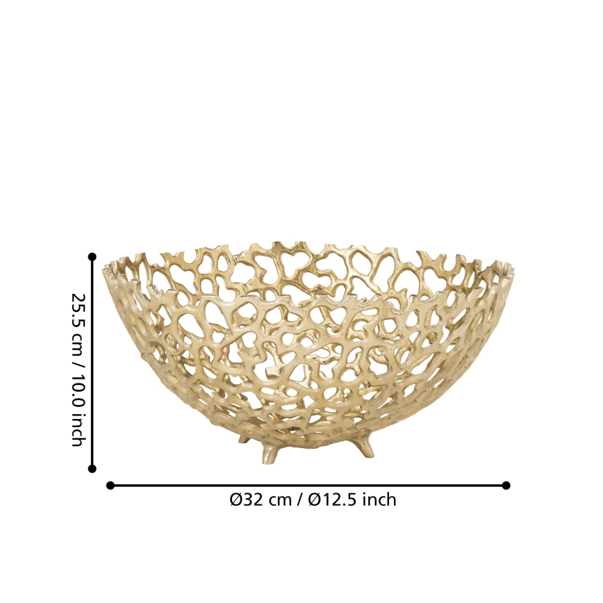 Eglo 427497 - Dekorační mísa KIMITSU pr. 32 cm zlatá