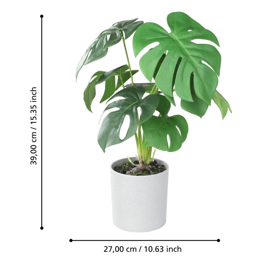 Eglo - Umělá rostlina v květináči 42x30 cm monstera