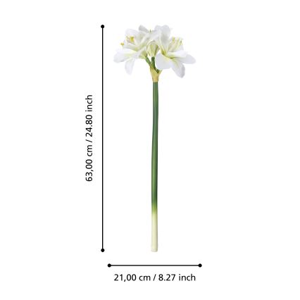 Eglo - Umělá květina 63 cm bílá