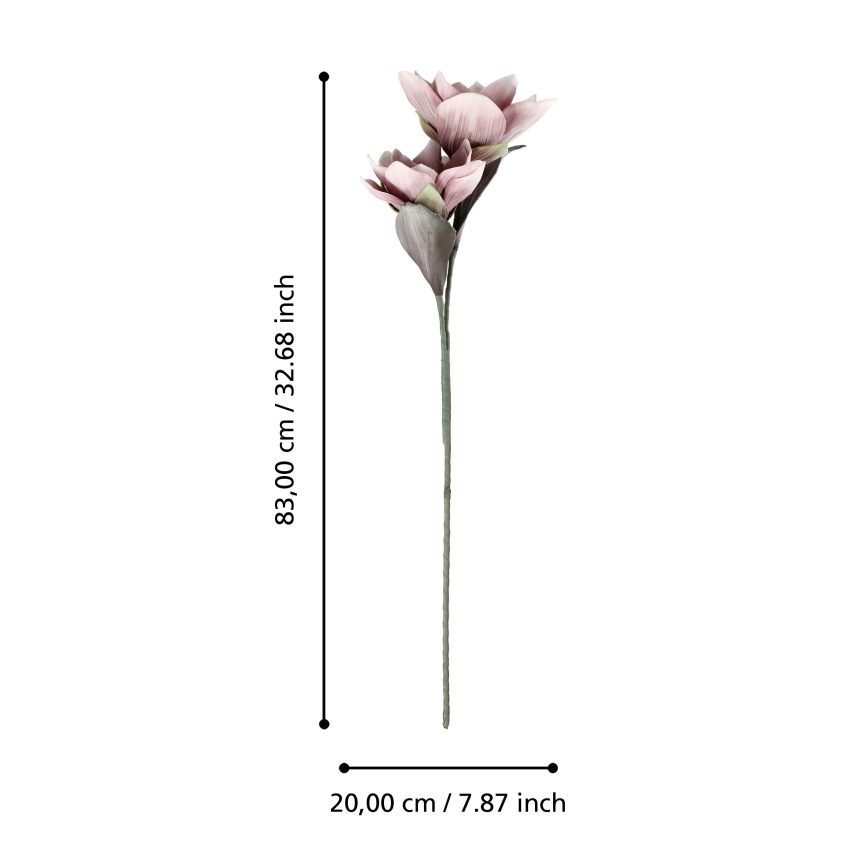 Eglo - Umělá květina 83 cm růžová
