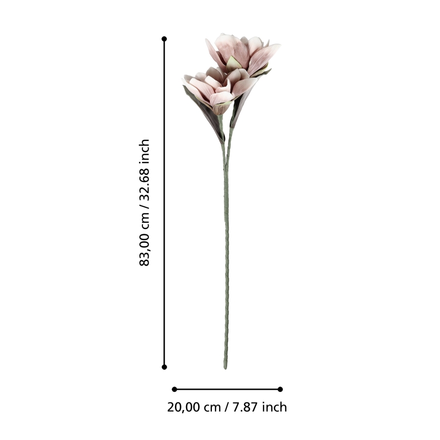 Eglo - Umělá květina 83 cm růžová