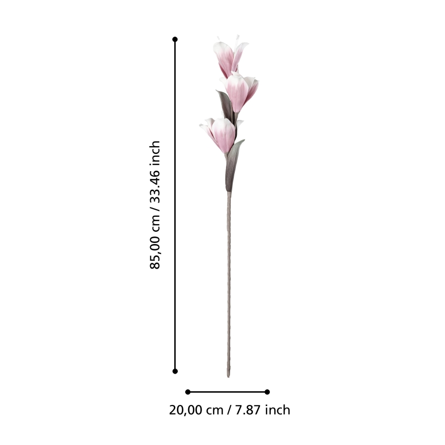 Eglo - Umělá květina 85 cm růžová