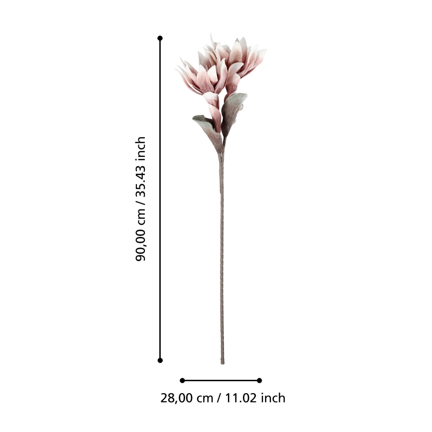 Eglo - Umělá květina 90 cm růžová