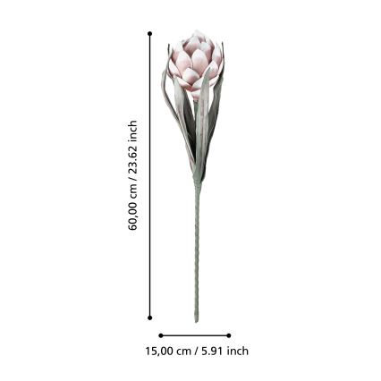 Eglo - Umělá květina 60 cm růžová