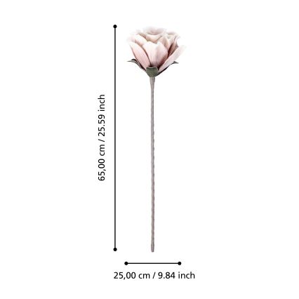Eglo - Umělá květina 65 cm růžová