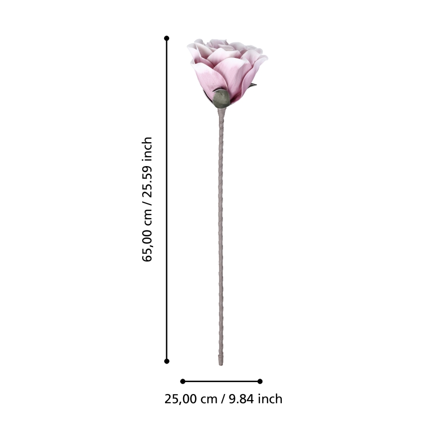 Eglo - Umělá květina 65 cm růžová