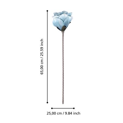 Eglo - Umělá květina 65 cm modrá