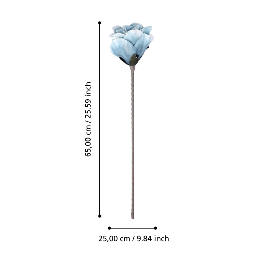 Eglo - Umělá květina 65 cm modrá