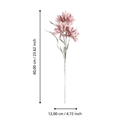 Eglo - Umělá květina 60 cm růžová
