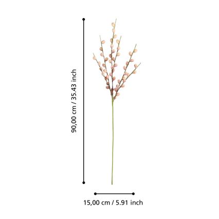 Eglo - Umělá květina 90 cm růžová