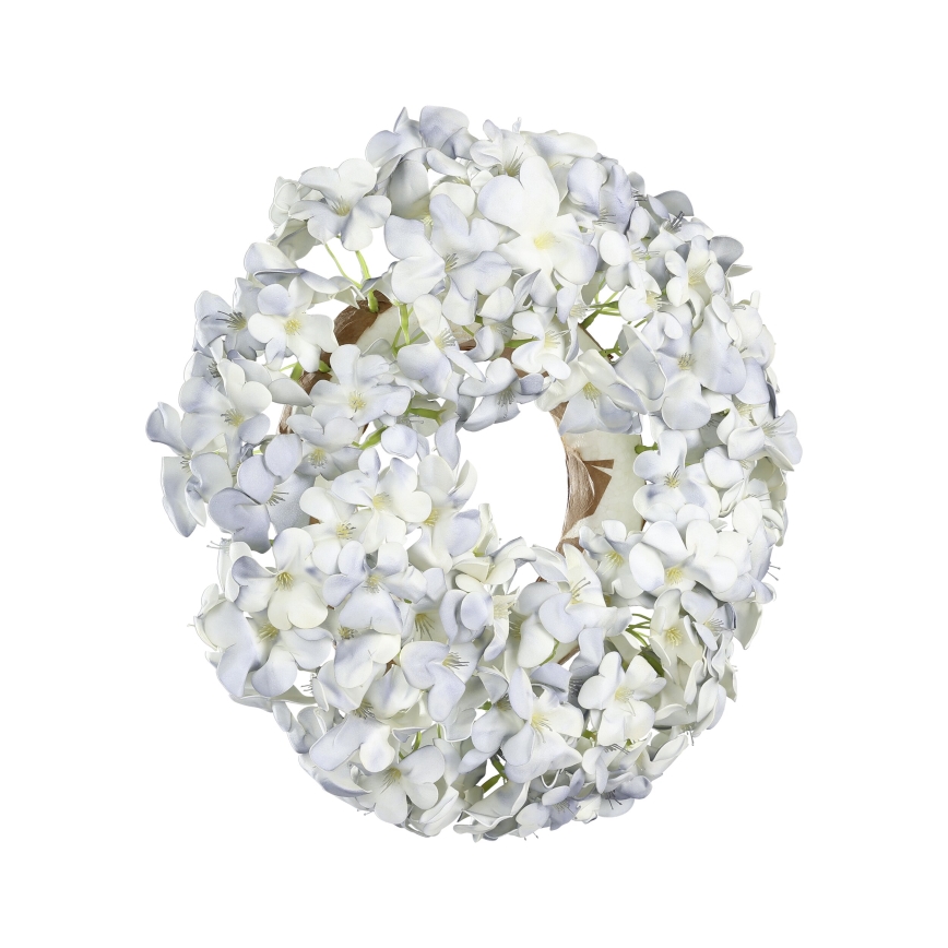 Eglo - Umělý květinový věnec pr. 35 cm modrá