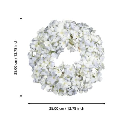 Eglo - Umělý květinový věnec pr. 35 cm modrá