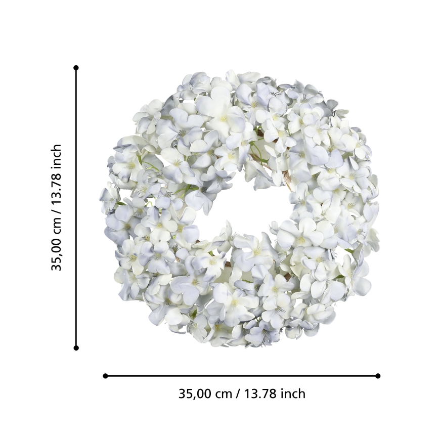 Eglo - Umělý květinový věnec pr. 35 cm modrá