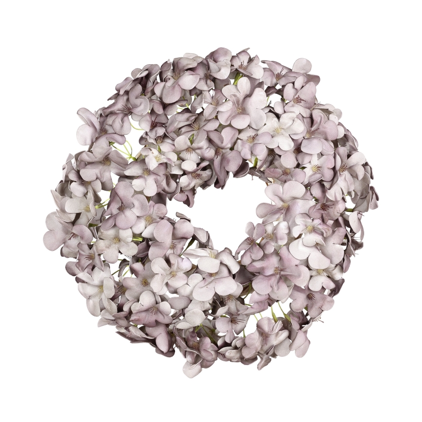 Eglo - Umělý květinový věnec pr. 35 cm fialová