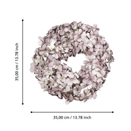 Eglo - Umělý květinový věnec pr. 35 cm fialová