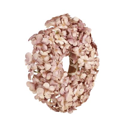 Eglo - Umělý květinový věnec pr. 35 cm růžová