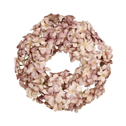Eglo - Umělý květinový věnec pr. 35 cm růžová
