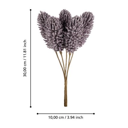 Eglo - Umělá květina 30 cm fialová