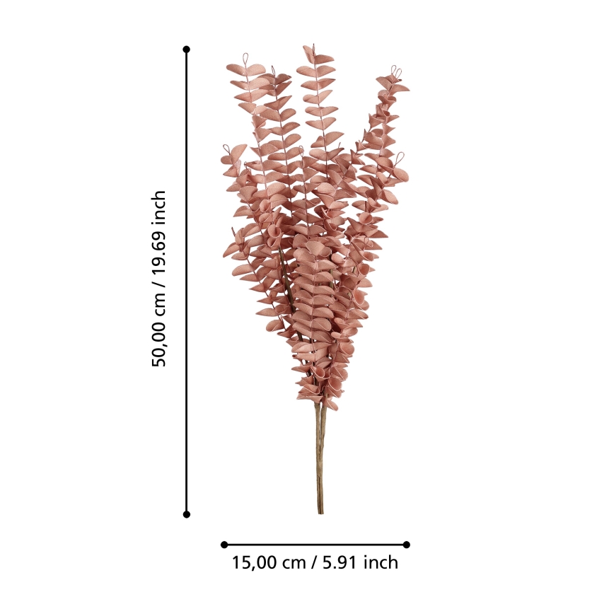 Eglo - Umělá květina 50 cm červená