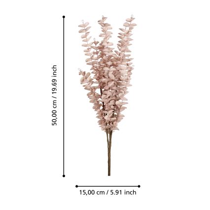 Eglo - Umělá květina 50 cm růžová