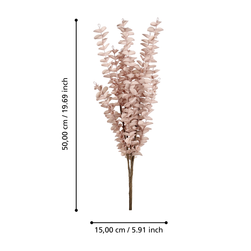 Eglo - Umělá květina 50 cm růžová