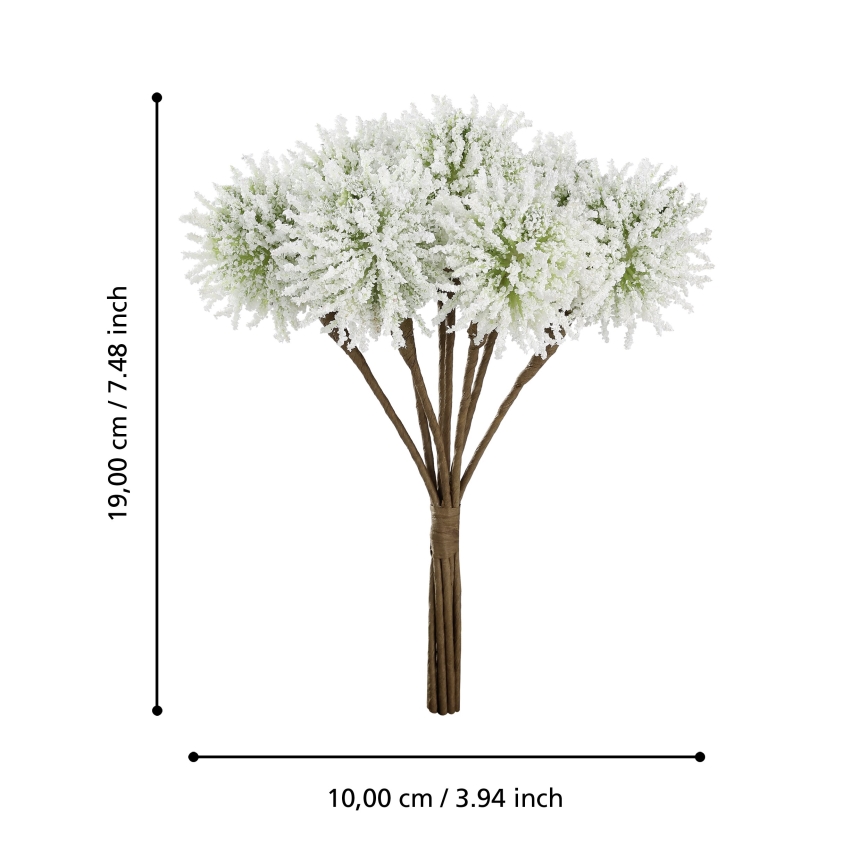 Eglo - Umělá květina 19 cm bílá