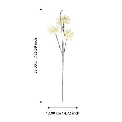 Eglo - Umělá květina 65 cm žlutá