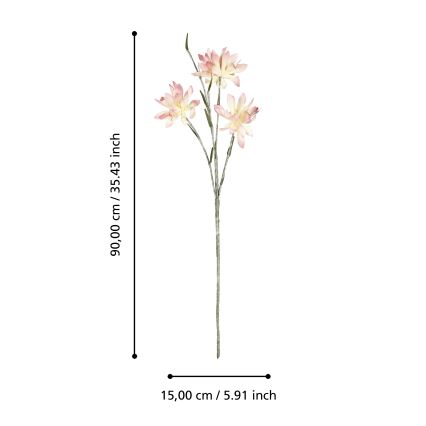 Eglo - Umělá květina 90 cm růžová
