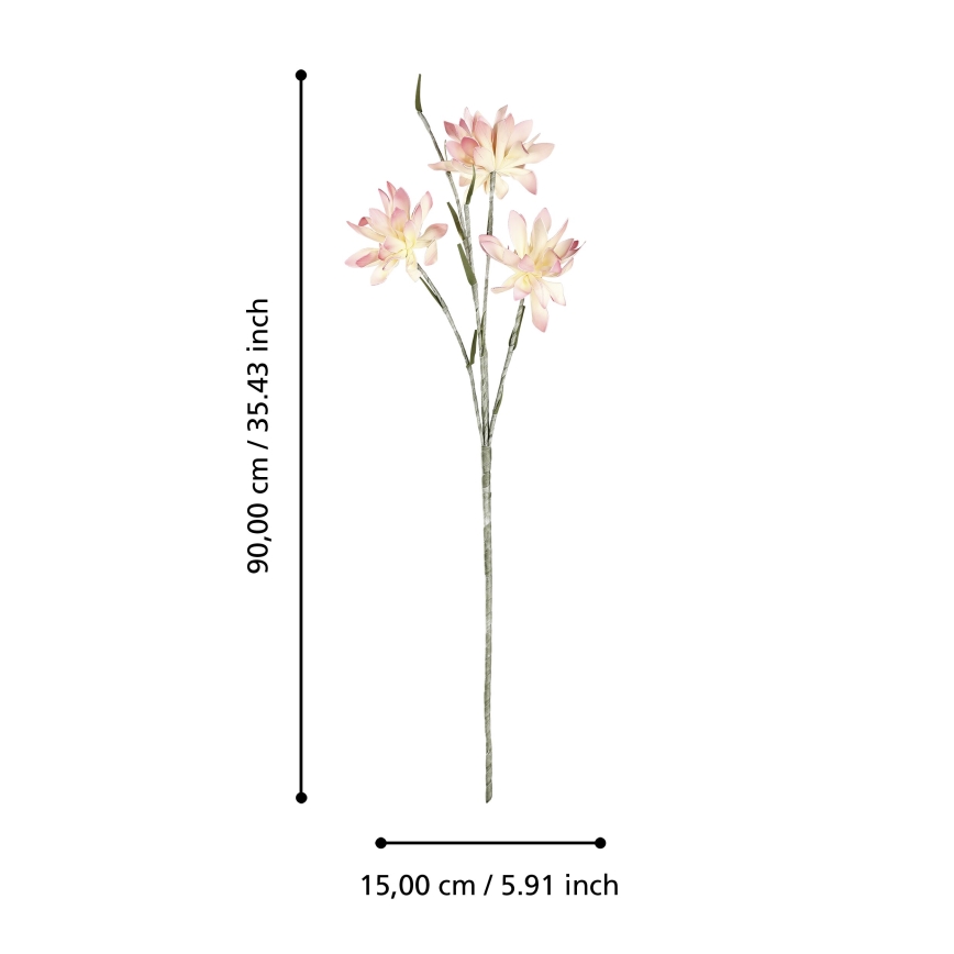 Eglo - Umělá květina 90 cm růžová