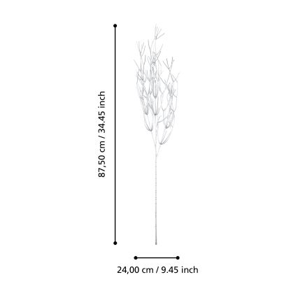 Eglo - Umělá květina 87,5 cm stříbrná