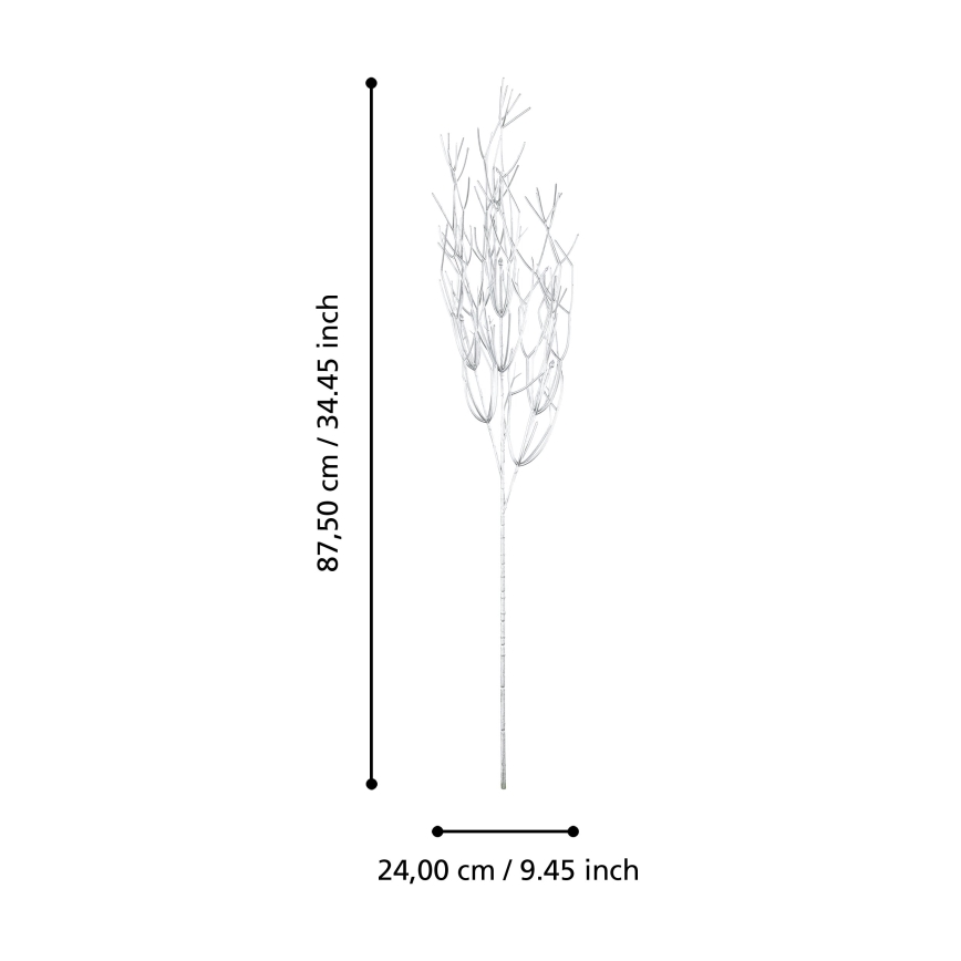 Eglo - Umělá květina 87,5 cm stříbrná