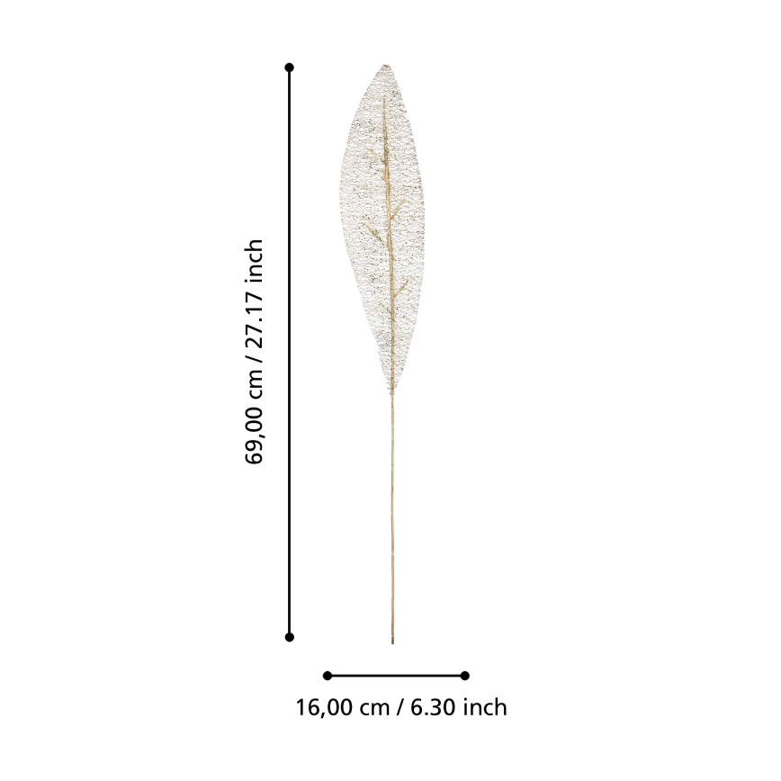 Eglo - Umělá květina 69 cm stříbrná