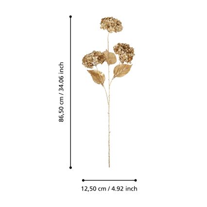 Eglo - Umělá květina  86,5 cm zlatá