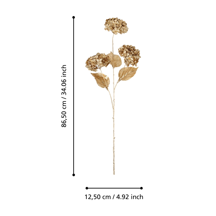 Eglo - Umělá květina  86,5 cm zlatá