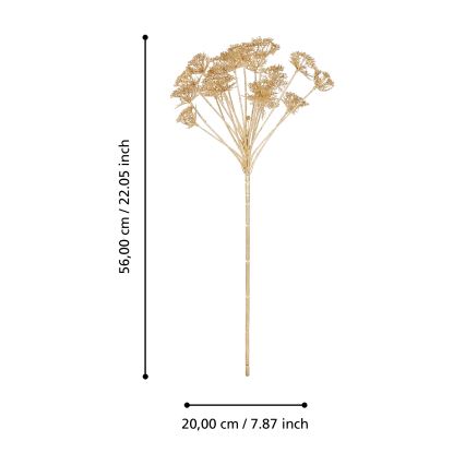 Eglo - Umělá květina 56 cm zlatá