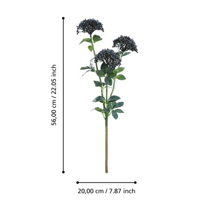 Eglo - Umělá květina 56 cm modrá/zelená